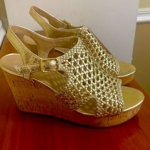 Mix No 6 platform wedges. Size 8